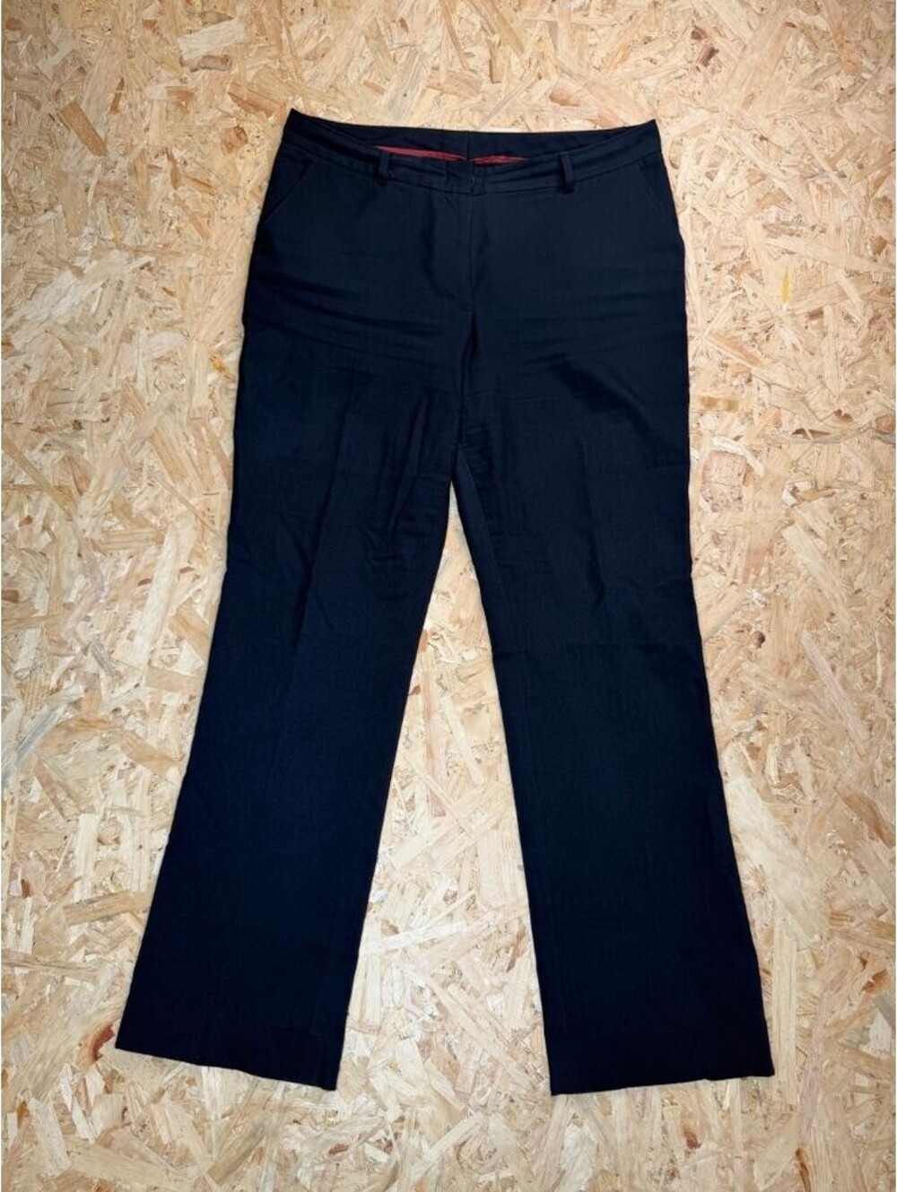 Design Collective Womens Dress Pants Size 12 Navy Blue Recycled Polyester Blend